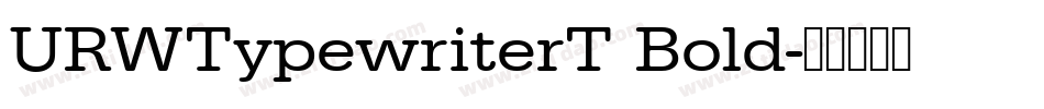 URWTypewriterT Bold字体转换